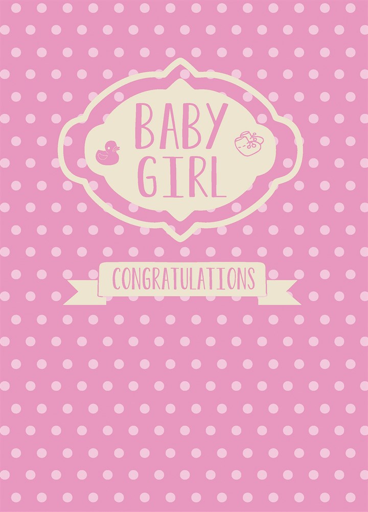 Baby Girl Polka Dots Card