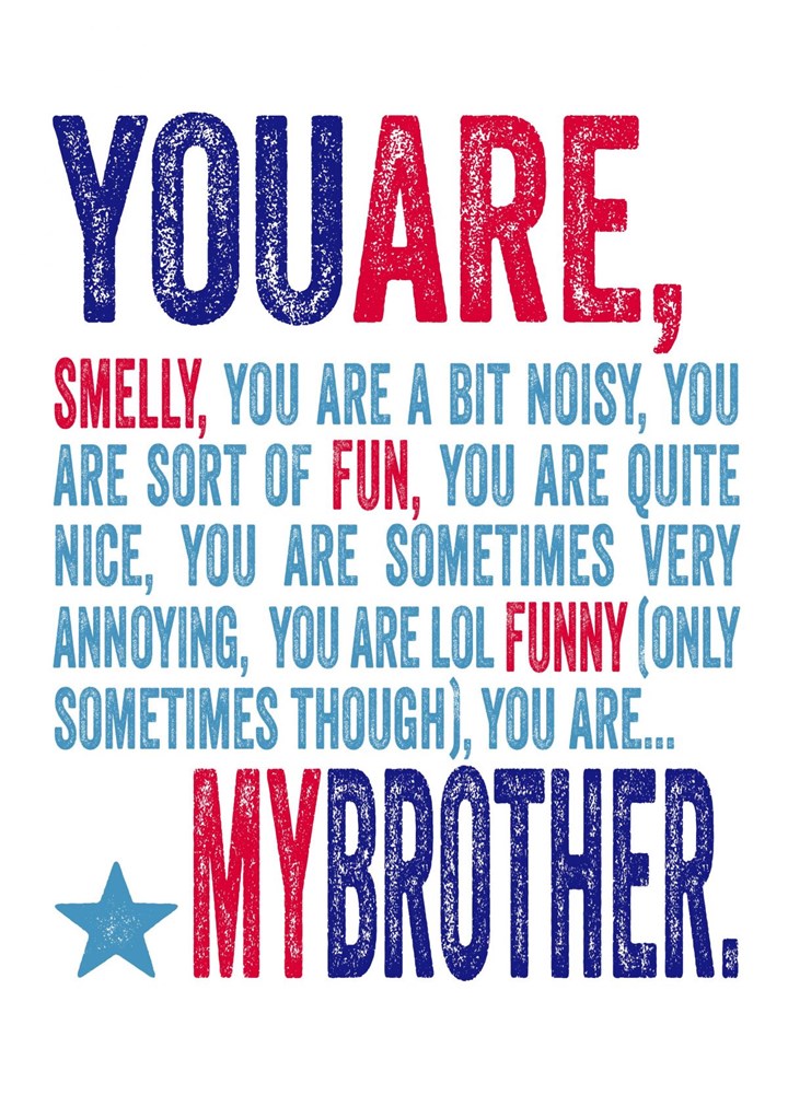 You Are My Brother Card