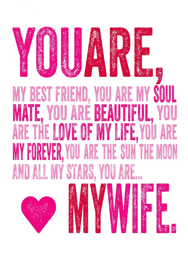 You Are My Wife Card