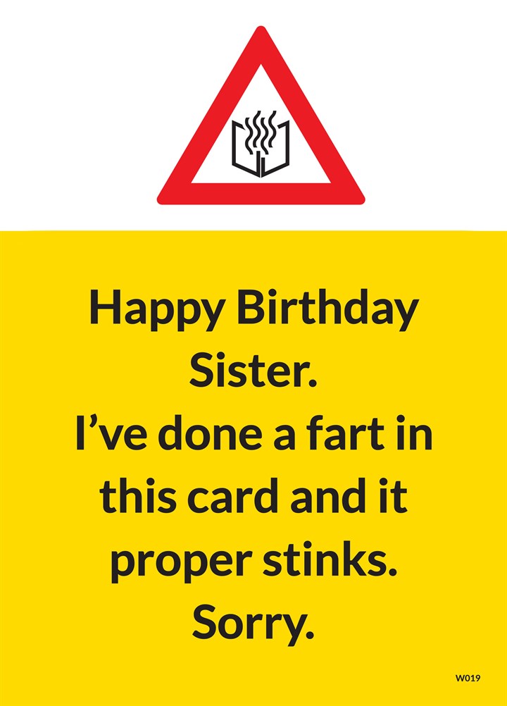 Sister Fart Card