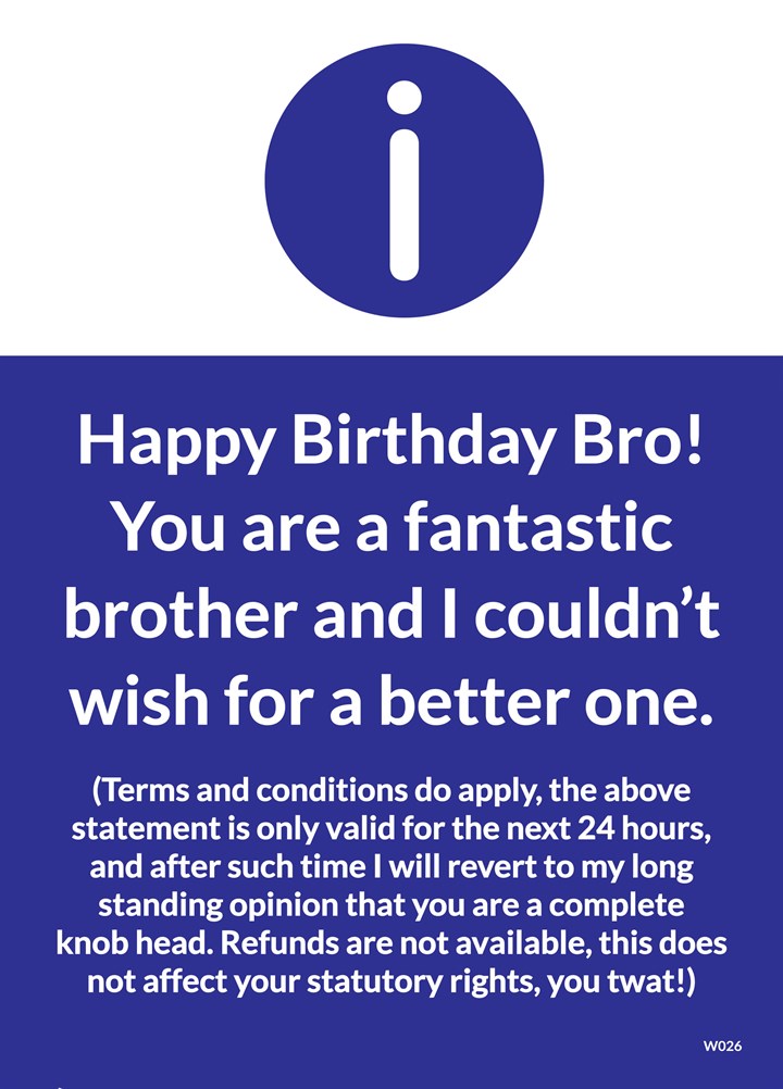 Terms And Conditions Brother Card