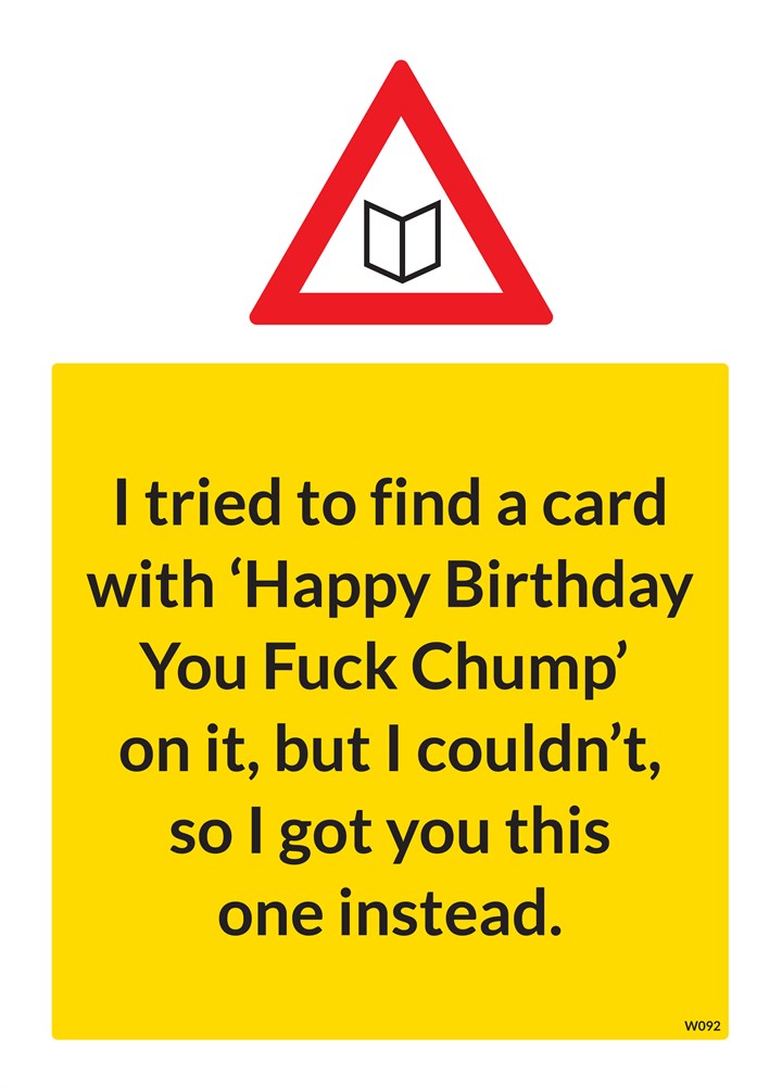 Fuck Chump Card