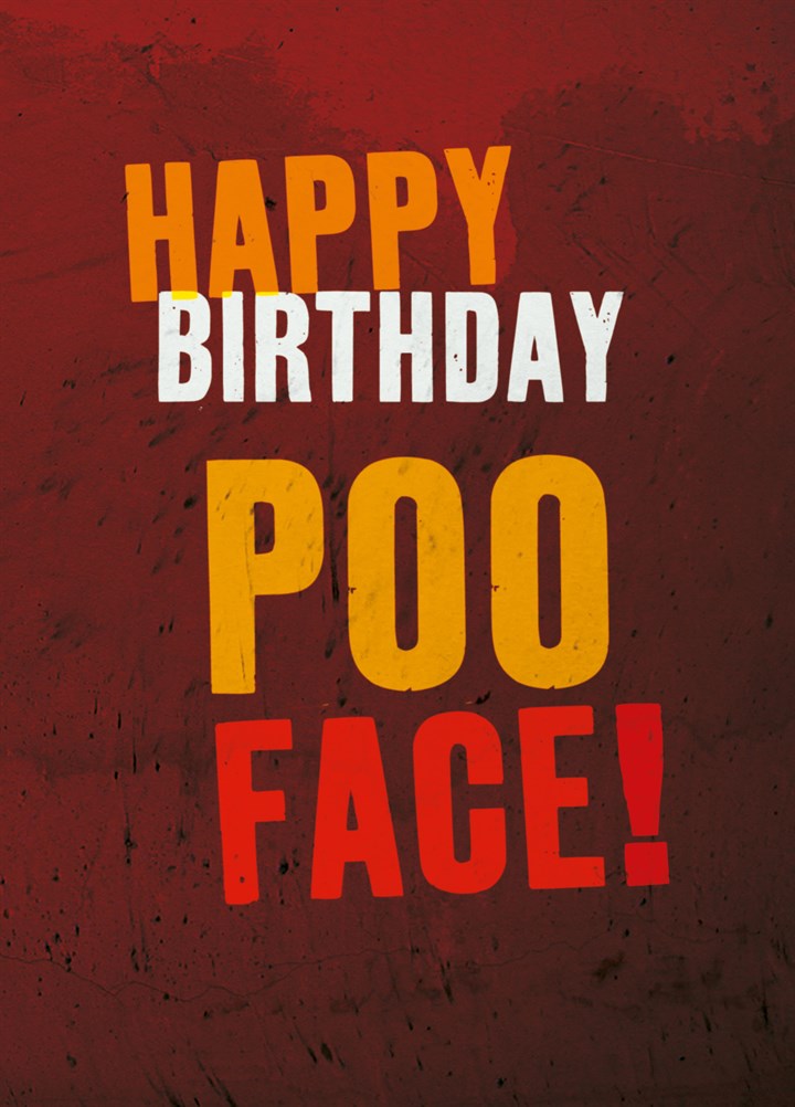 Poo Face Card
