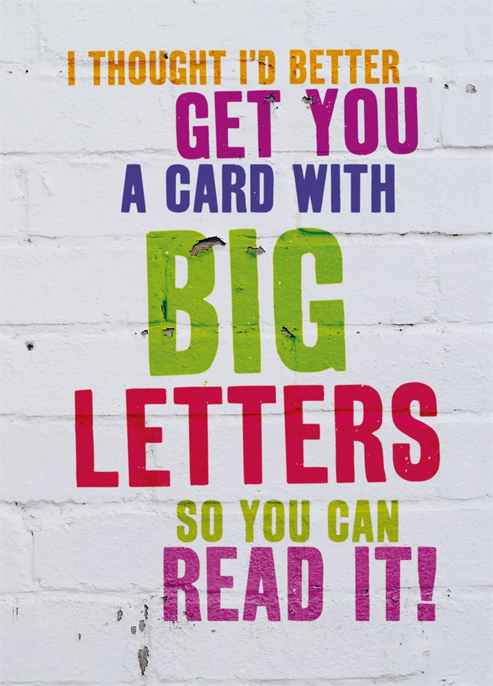 Big Letters Card
