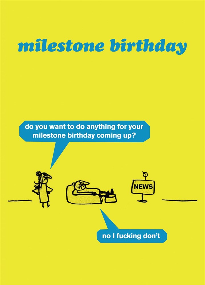 Milestone Birthday Card