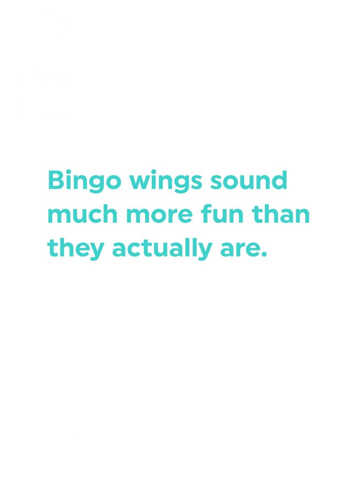 Bingo Wings Card