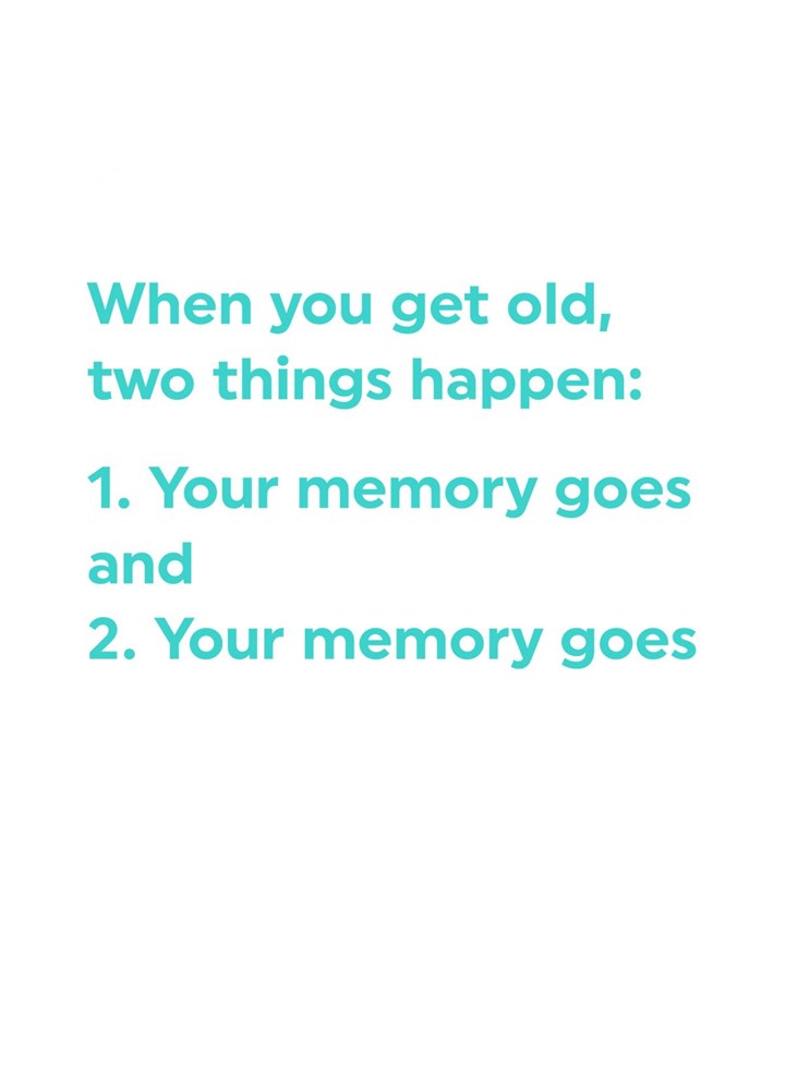 Get Old Two Things Card
