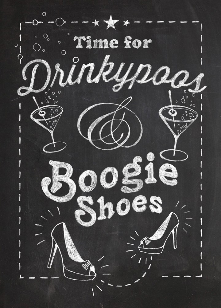 Drinkypoos And Boogie Shoes Card