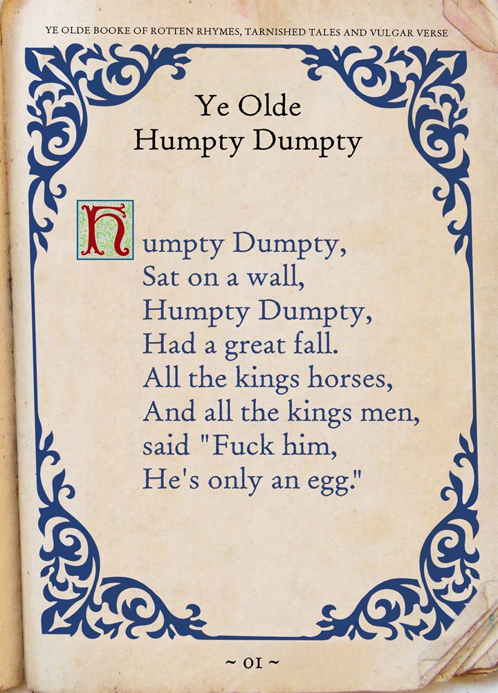 Ye Olde Humpty Dumpty Card