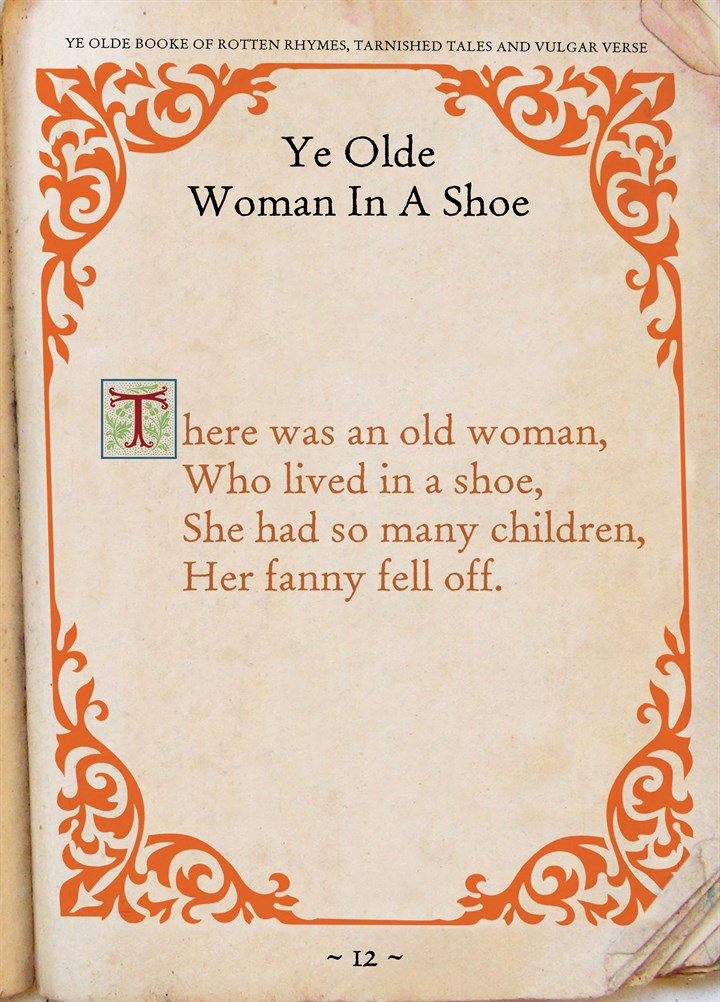 Ye Olde Woman In A Shoe Card
