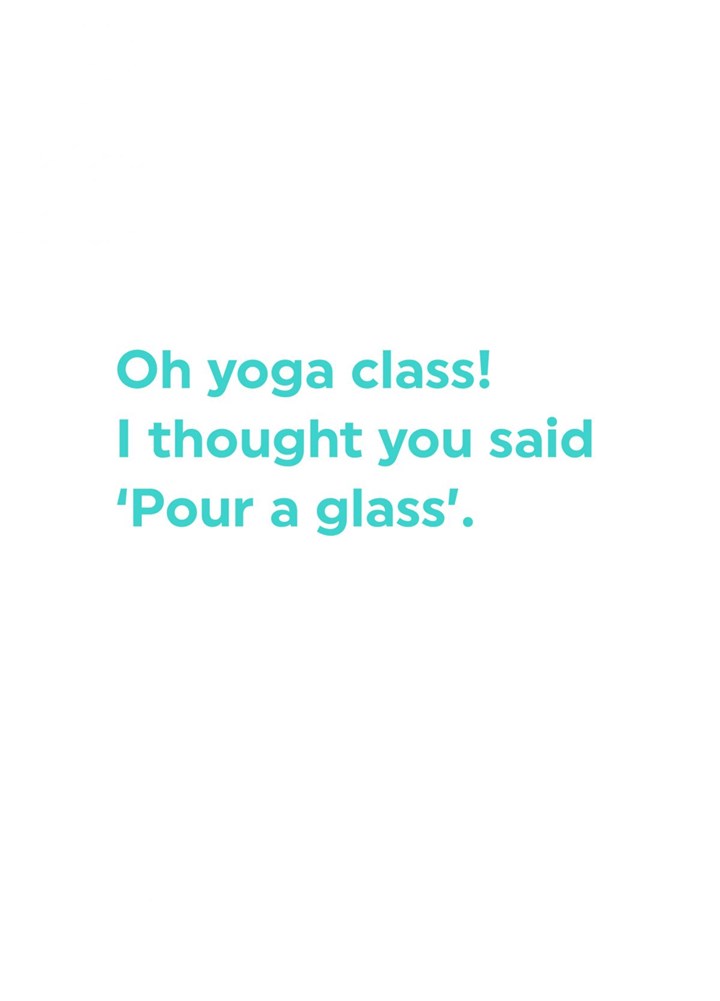 Yoga Class Card