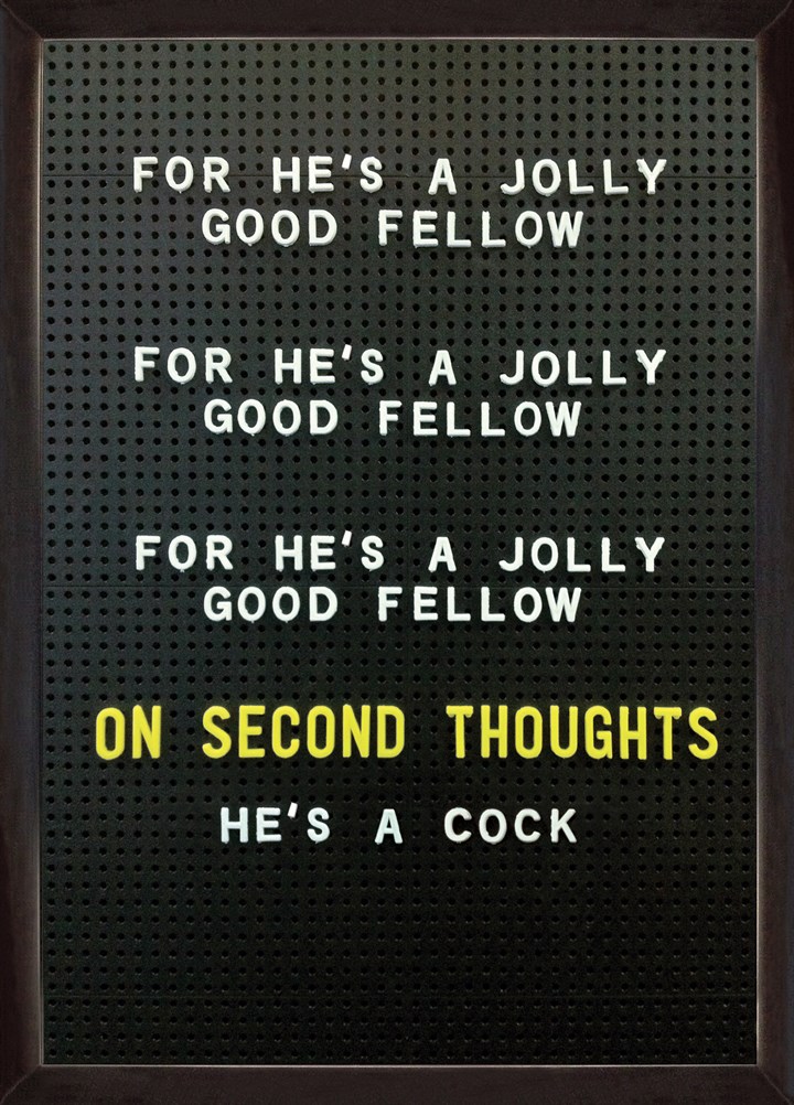 On Second Thoughts Card