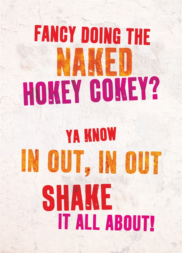 Naked Hokey Cokey Card