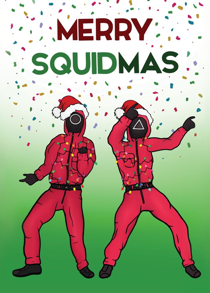 Squid Game Funny Xmas Card