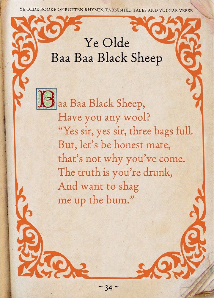 Baa Baa Black Sheep Card