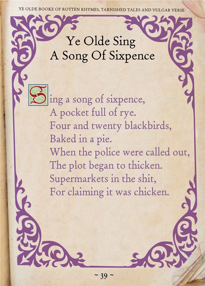 A Song Of Sixpence Card
