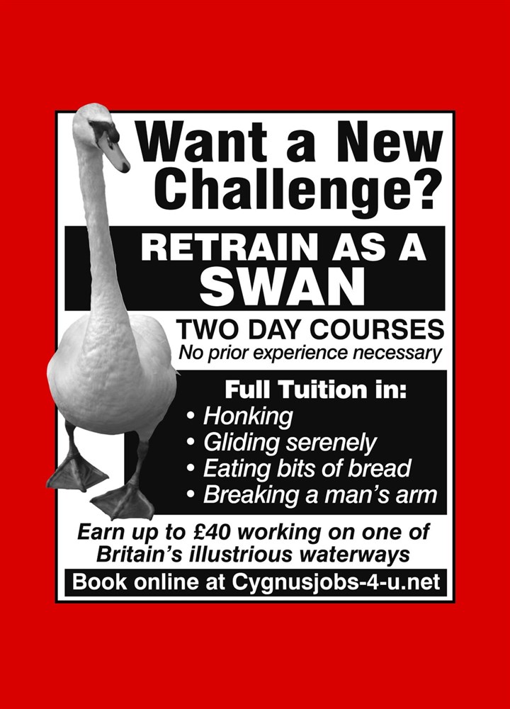 Retrain As A Swan Card