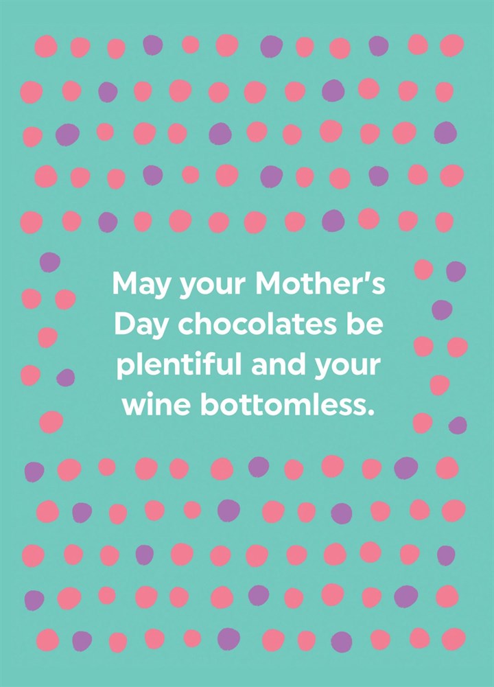 Mother's Day Chocolate And Wine Card