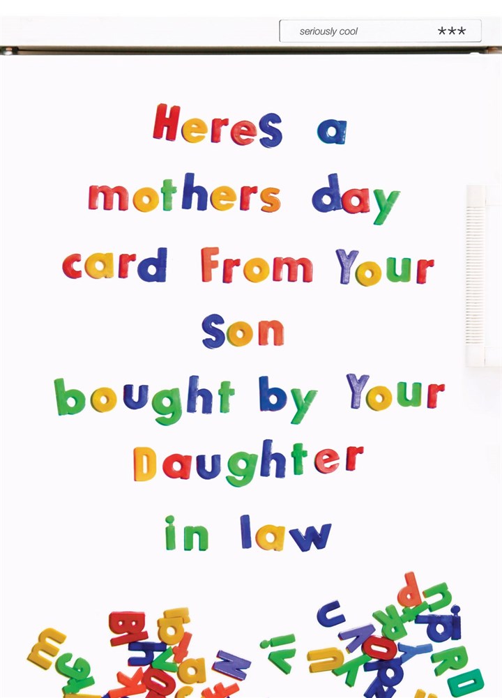 From Your Son, Bought By Daughter In Law Card