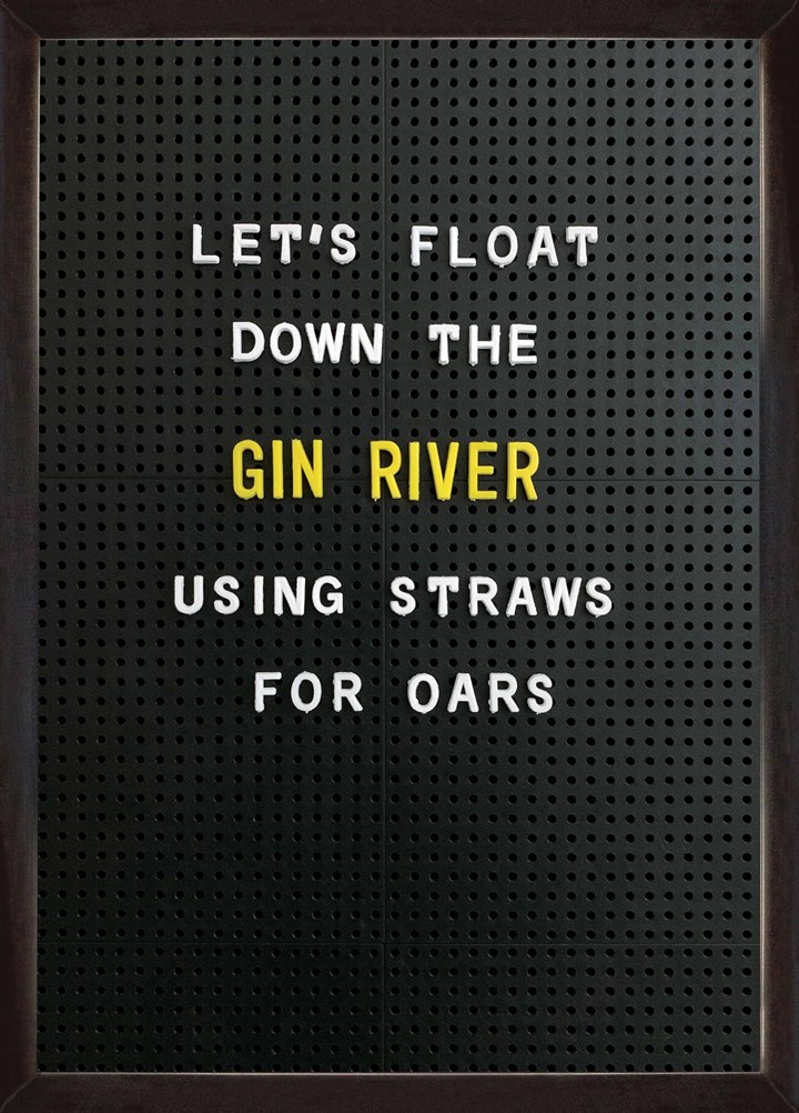 Float Down Gin River Card