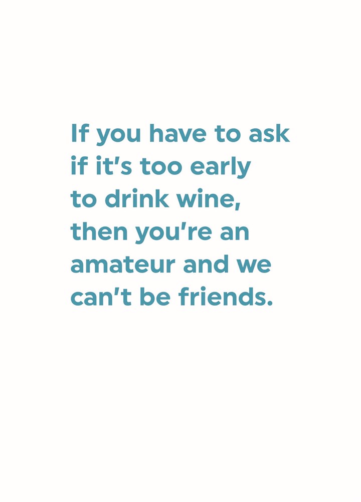 Wine Amateur Card