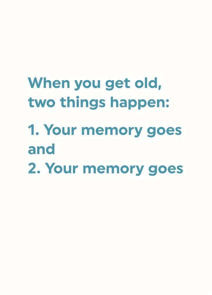 Memory Goes Card
