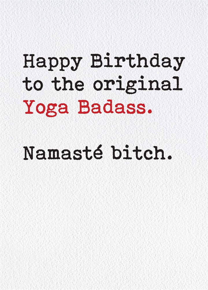 Yoga Badass Card