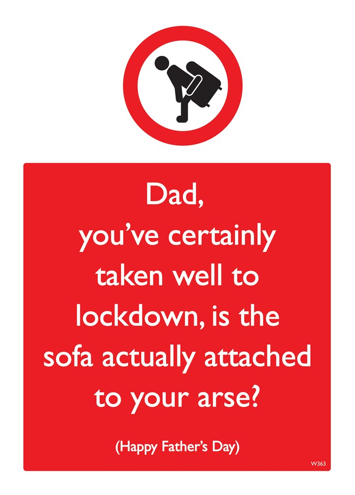 Sofa Attached To Your Arse Card