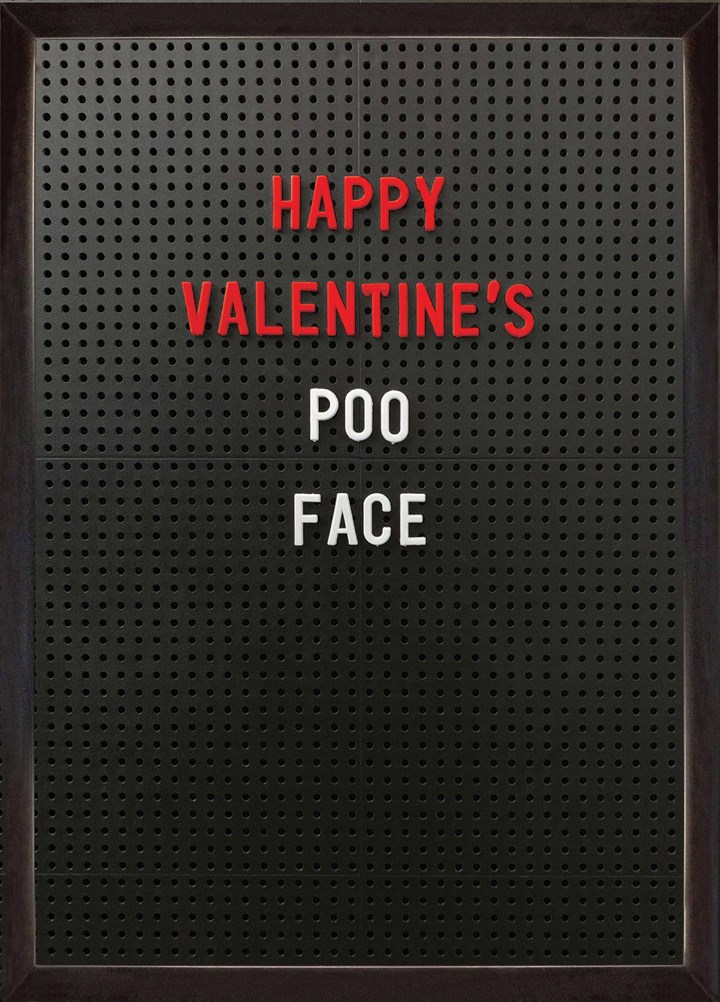 Happy Valentine's Poo Face Card
