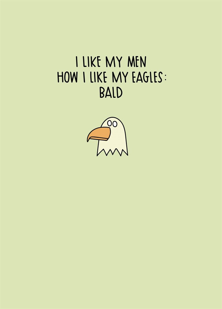 Valentine's Bald Eagle Card