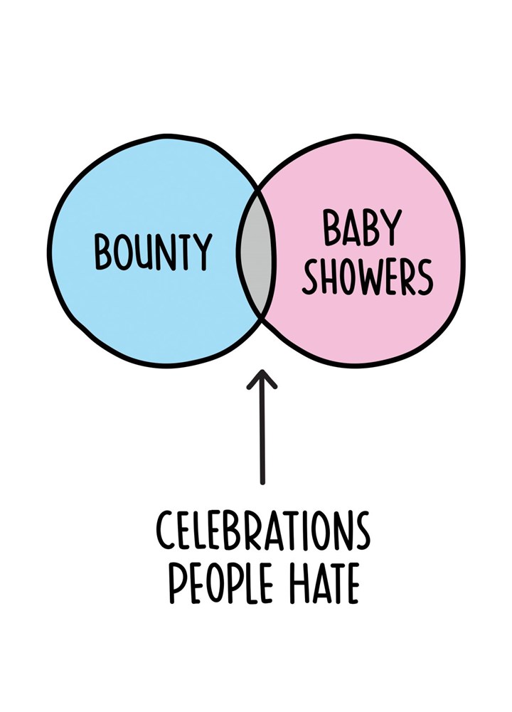 Baby Shower Venn Diagram Card