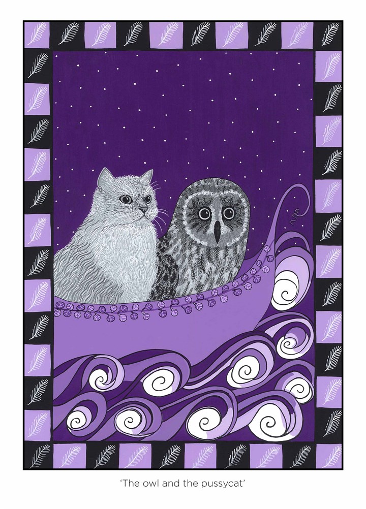 Owl And The Pussycat Card