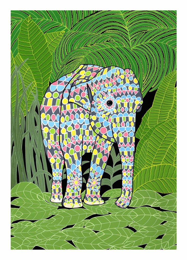 Indian Elephant Card