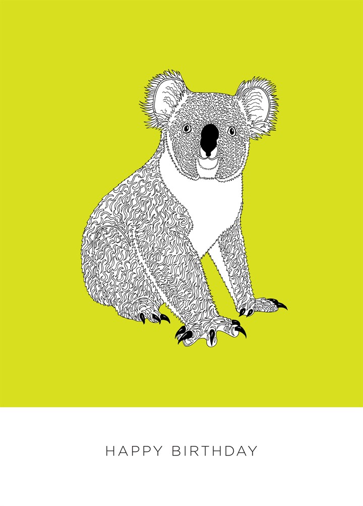 Happy Birthday Koala Card
