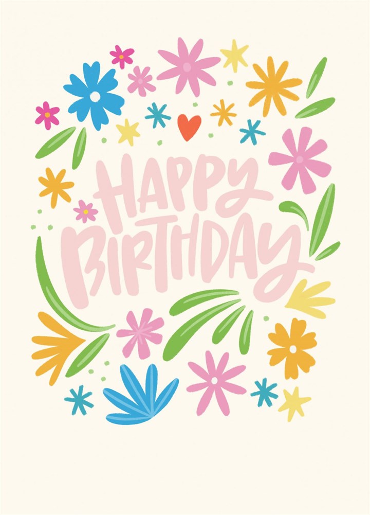 Happy Birthday (floral) Card