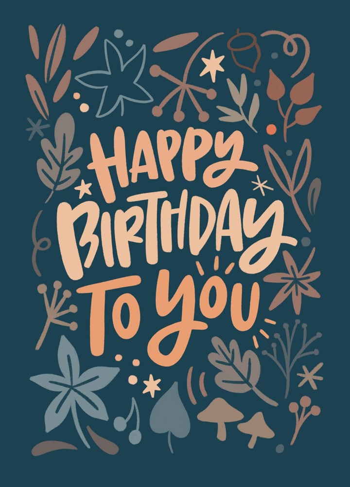 Happy Birthday To You - Autumn And Winter Card
