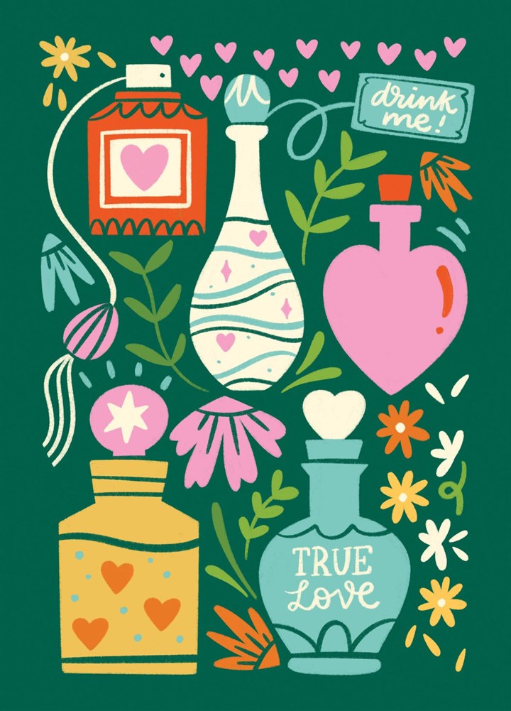 Love Potions For Valentine's Day Card