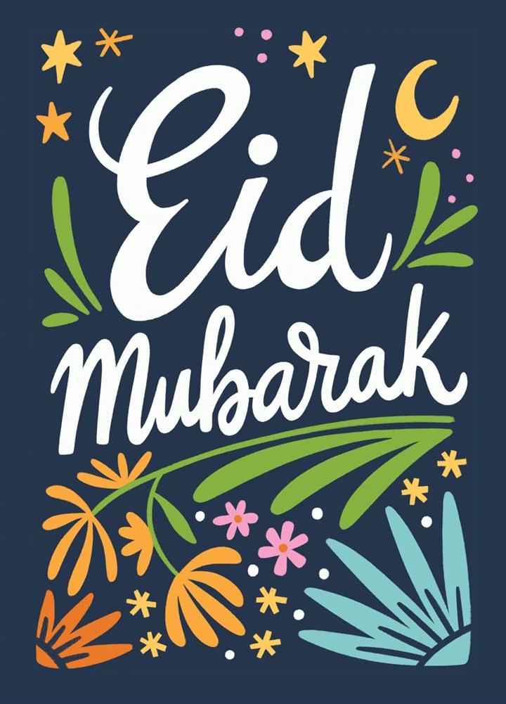 Eid Mubarak (with Flowers) Card