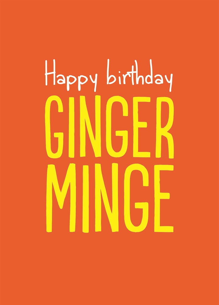 Ginger Minge Card