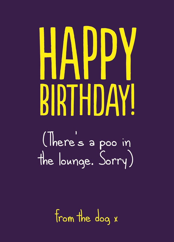 Poo In The Lounge Card