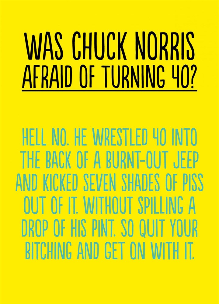 Chuck Norris Card