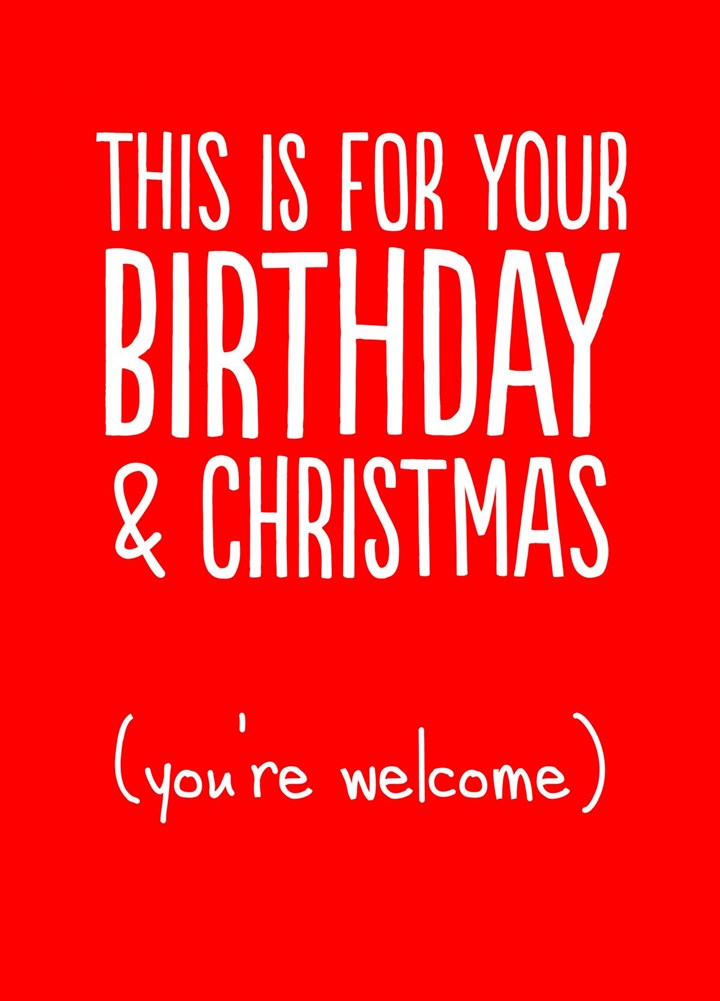 Birthday And Christmas Card