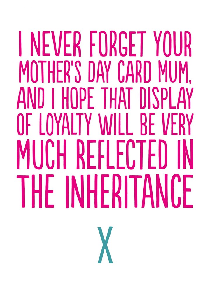 Inheritance Mother's Day Card
