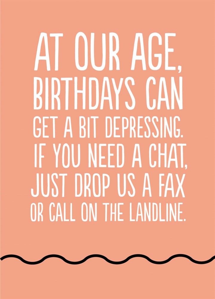 Funny Landline Birthday Card
