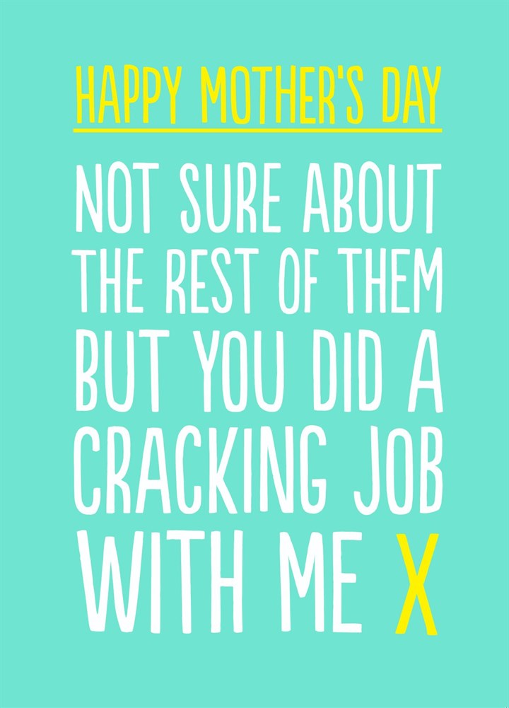 FUNNY HONEST MOTHER's DAY Card