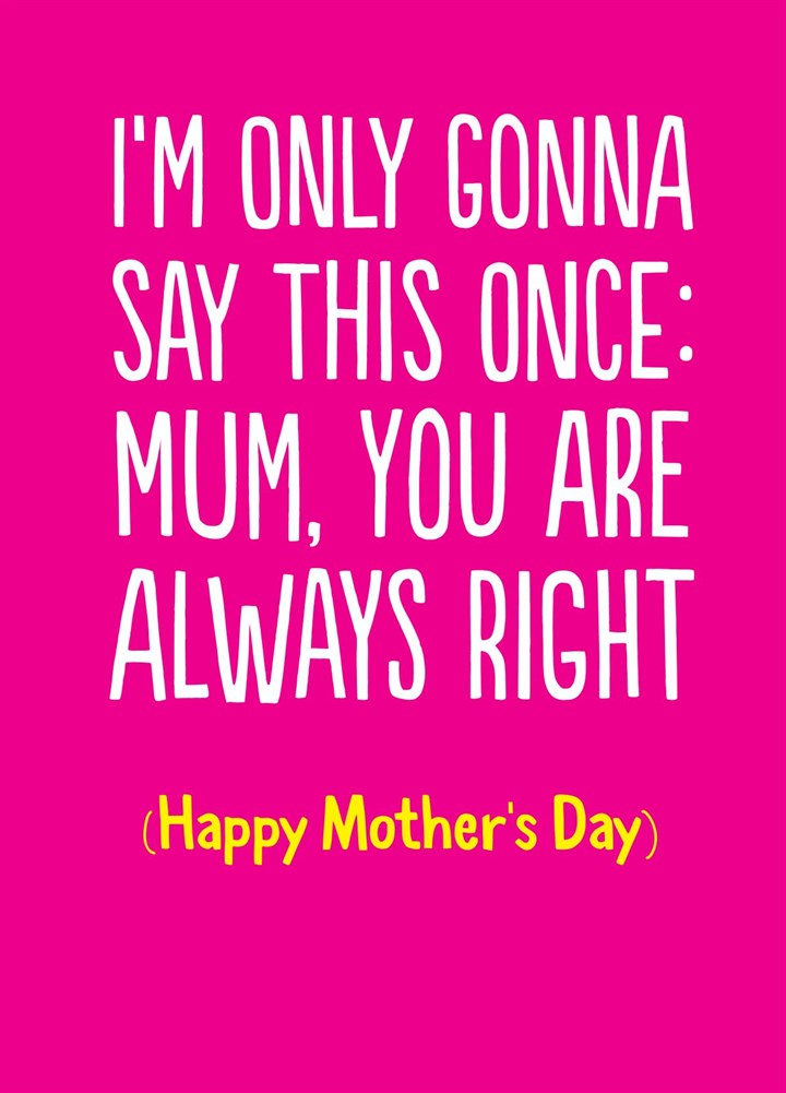 Honest, Funny Mother's Day Card