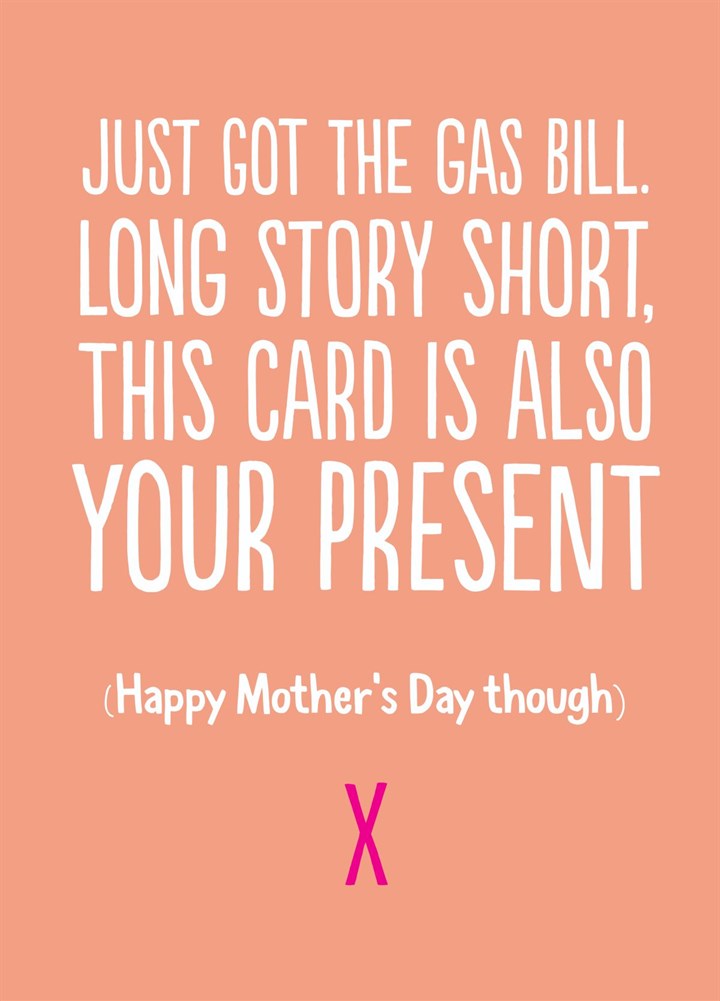 Funny, Honest Mother's Day Card