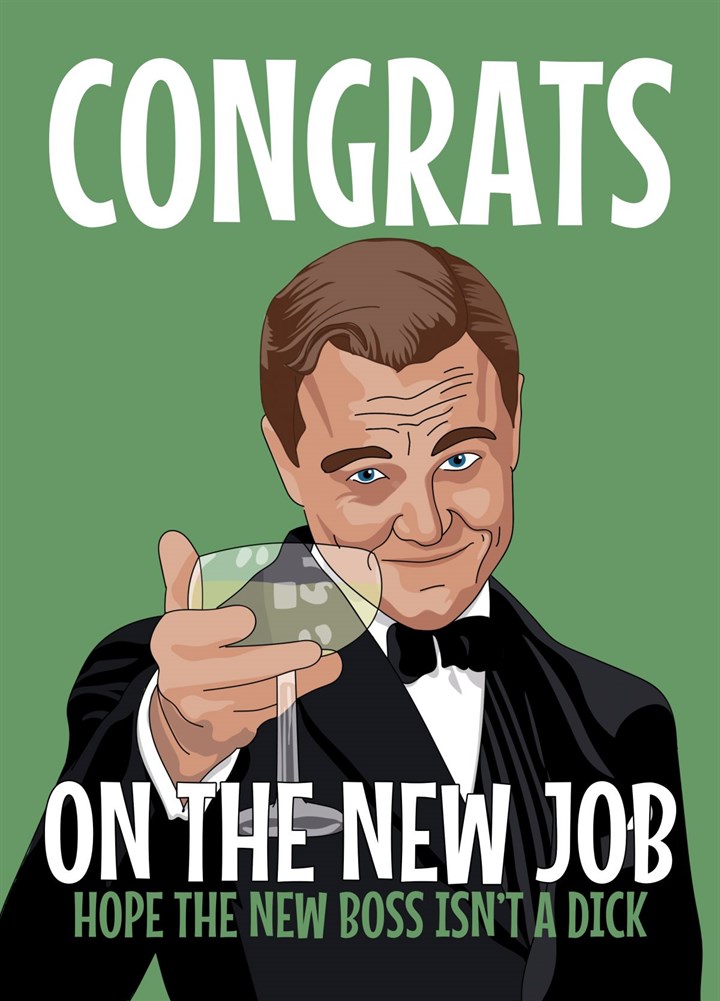 Congrats On Your New Job Gatsby Card
