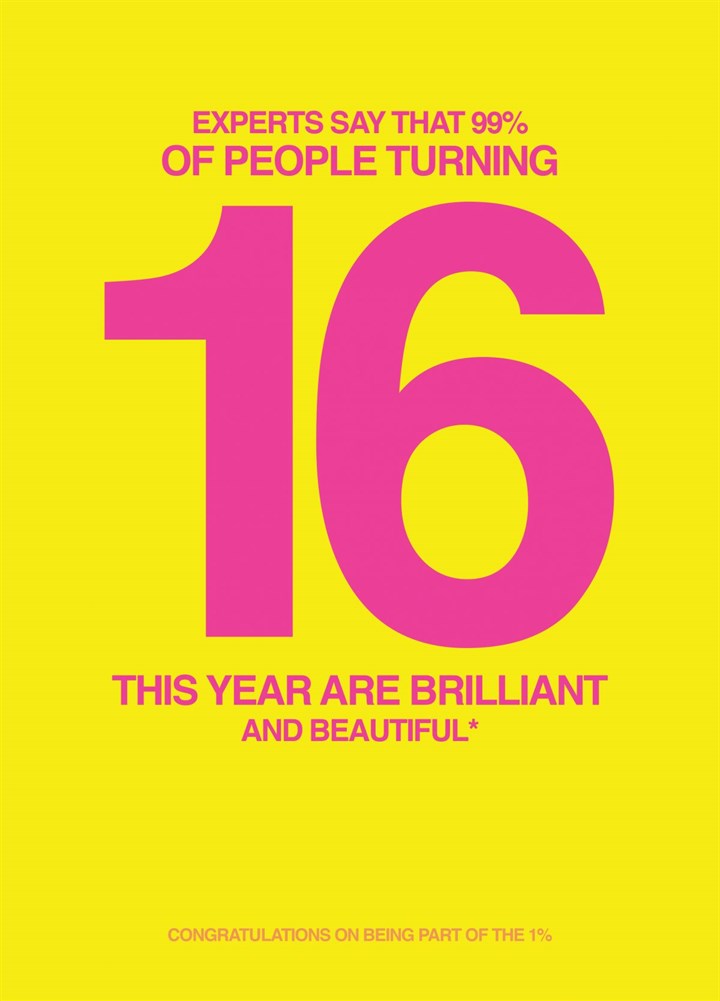 Experts Say That 99% Of People Turning 16 Card