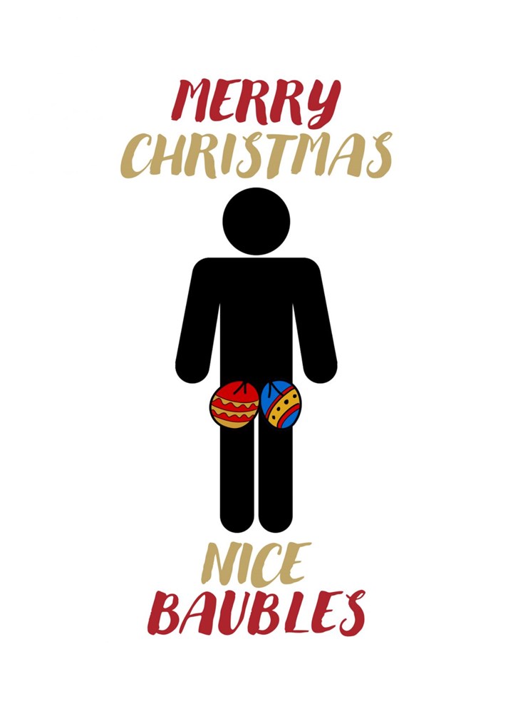Merry Christmas - Nice Baubles Card